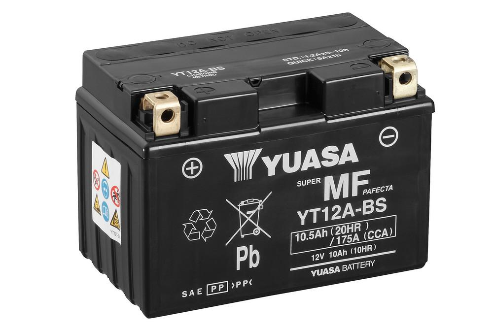 Yuasa YT12A AGM 10Ah Motorradbatterie 12V DIN 51013